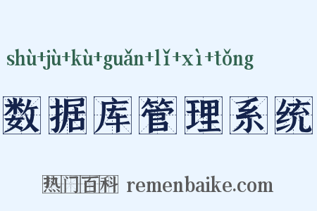 数据库管理系统是什么意思的图片